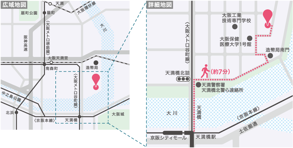 吉野かわかみデザインオフィスへのアクセスマップ
